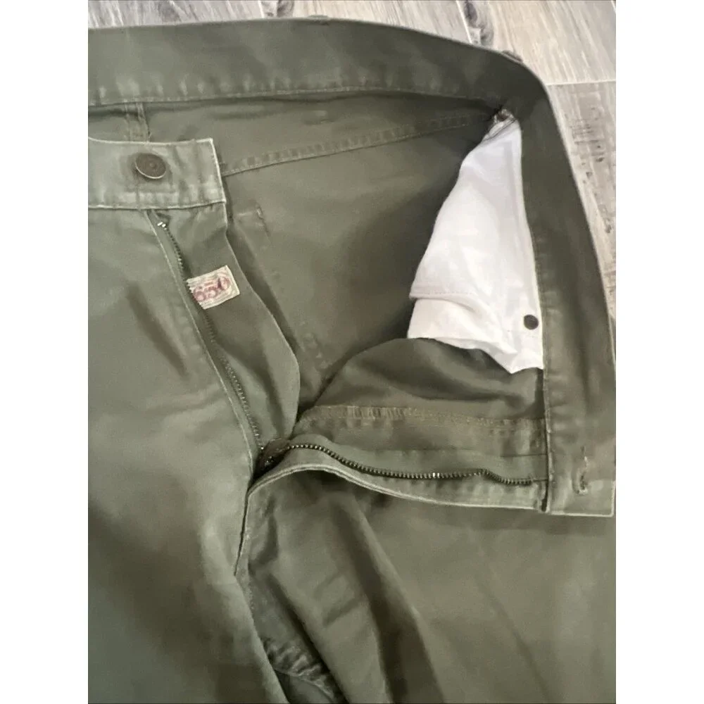 Polo Ralph Lauren 650 Pants Men 36X32 Straight Leg Olive Khaki Bottoms